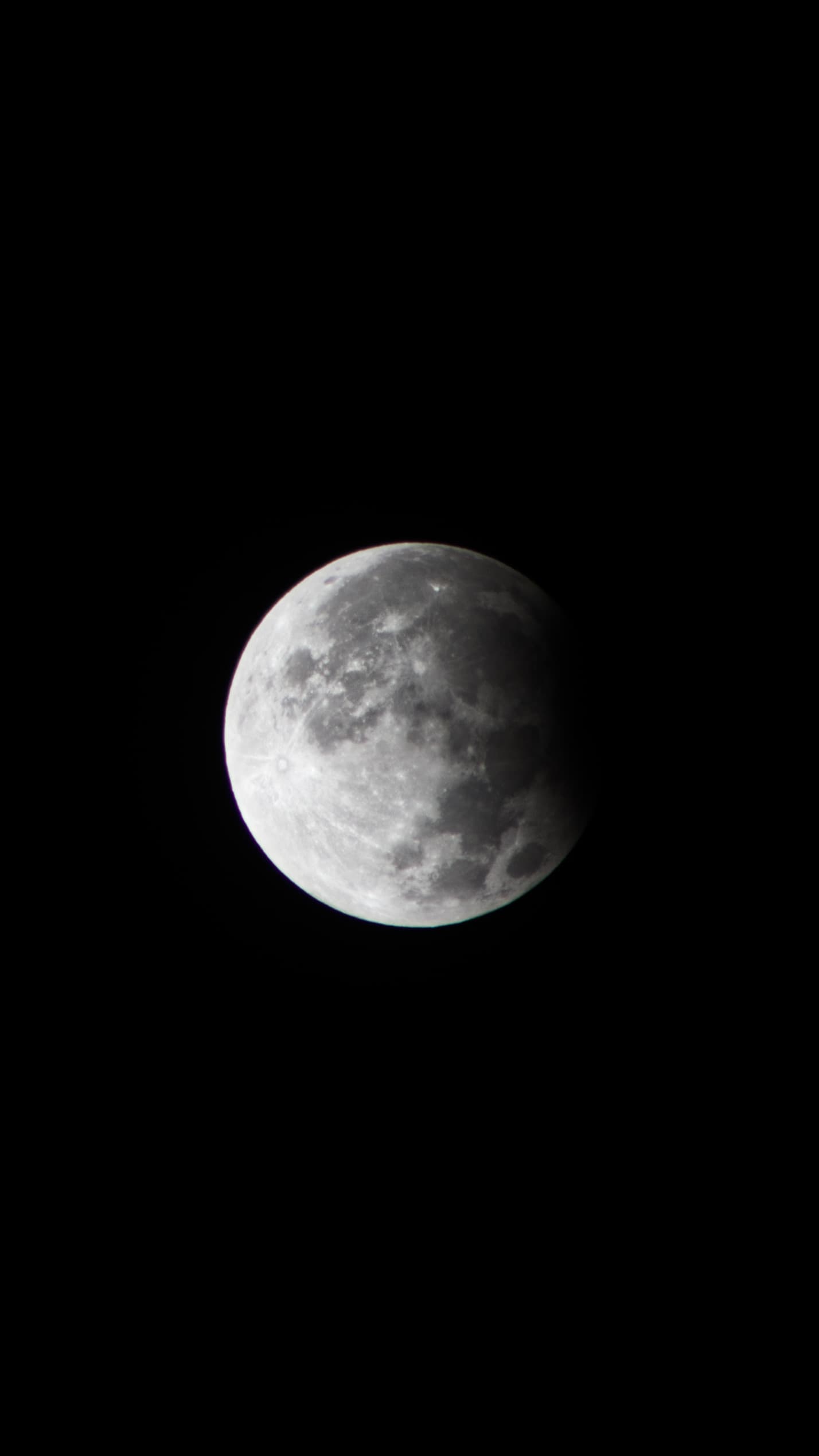 Partial lunar eclipse.