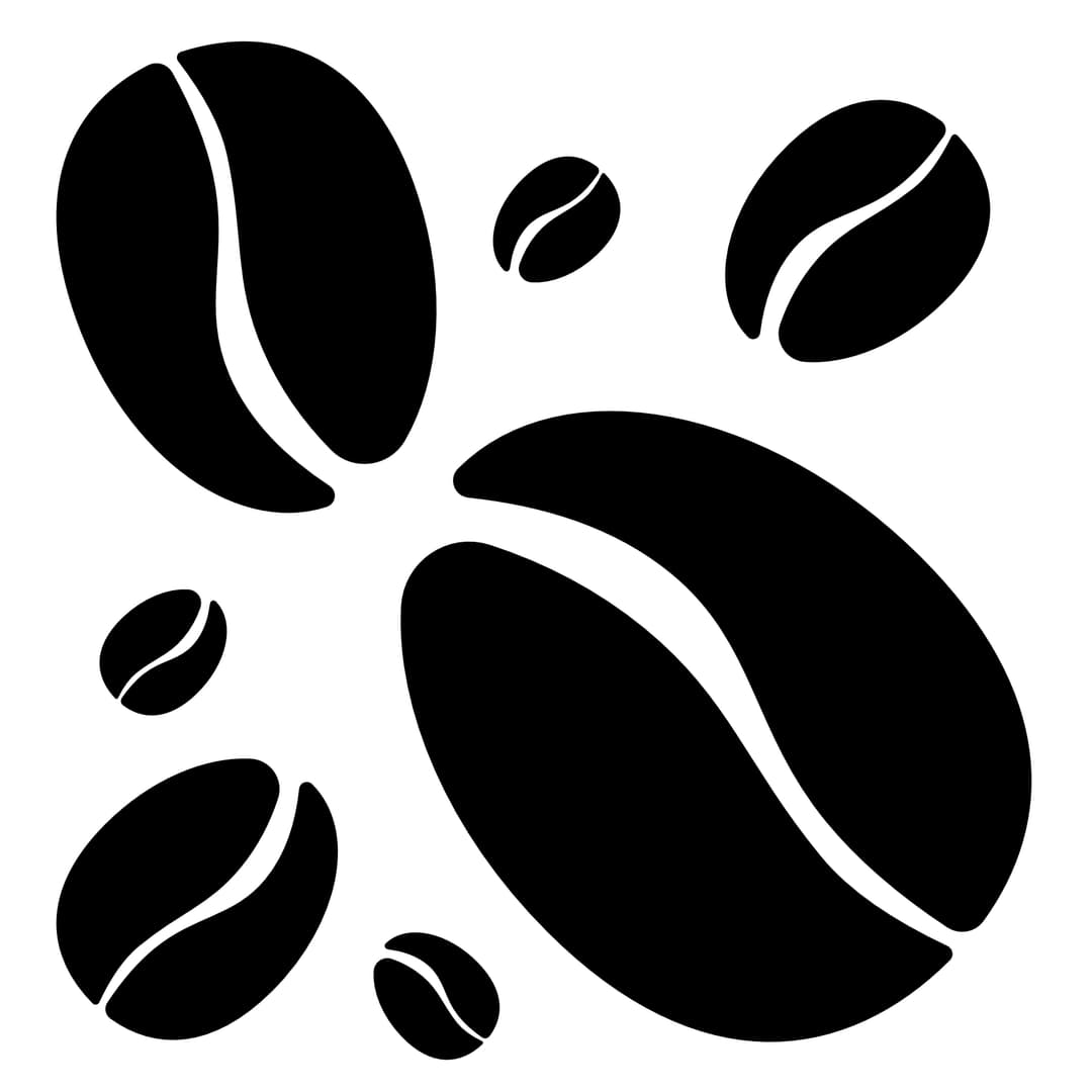 CafeAgueda coffee bean pattern.