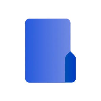 Vector drawing of a blue folder icon.