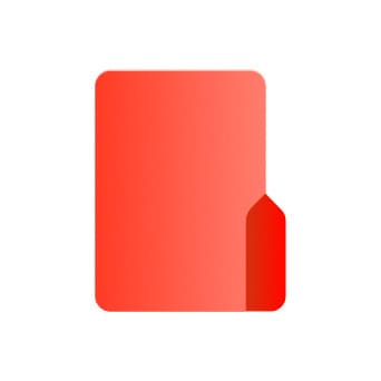 Vector drawing of a red folder icon.