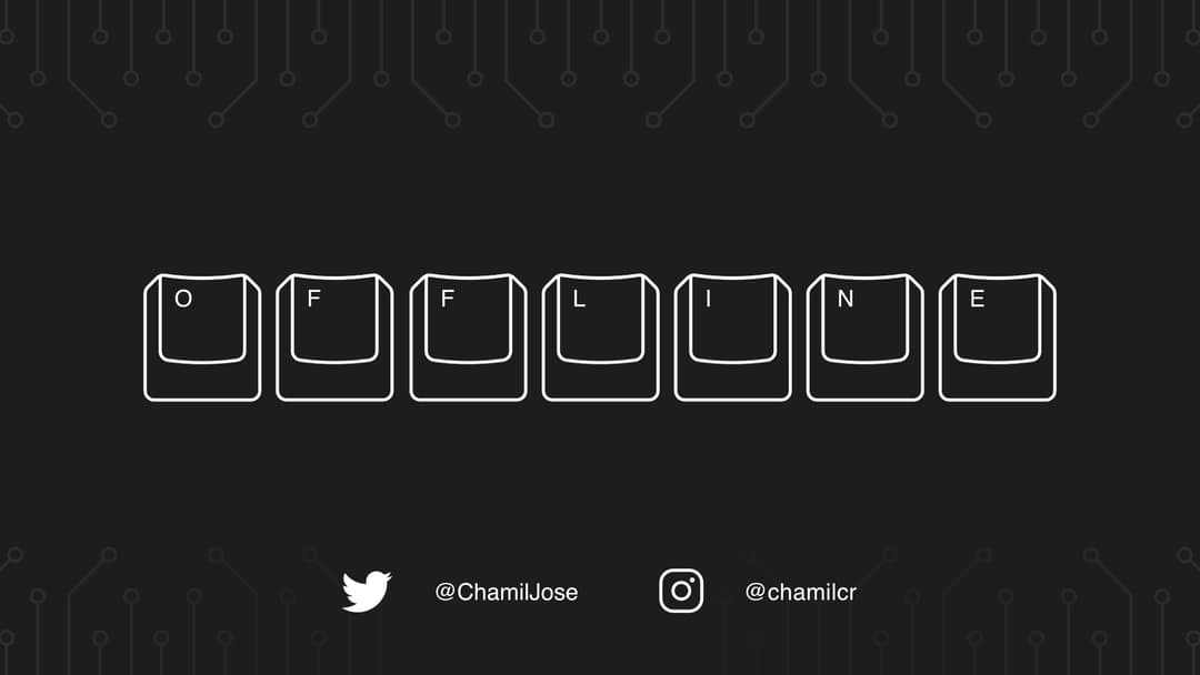 Twitch background with Offline keys.