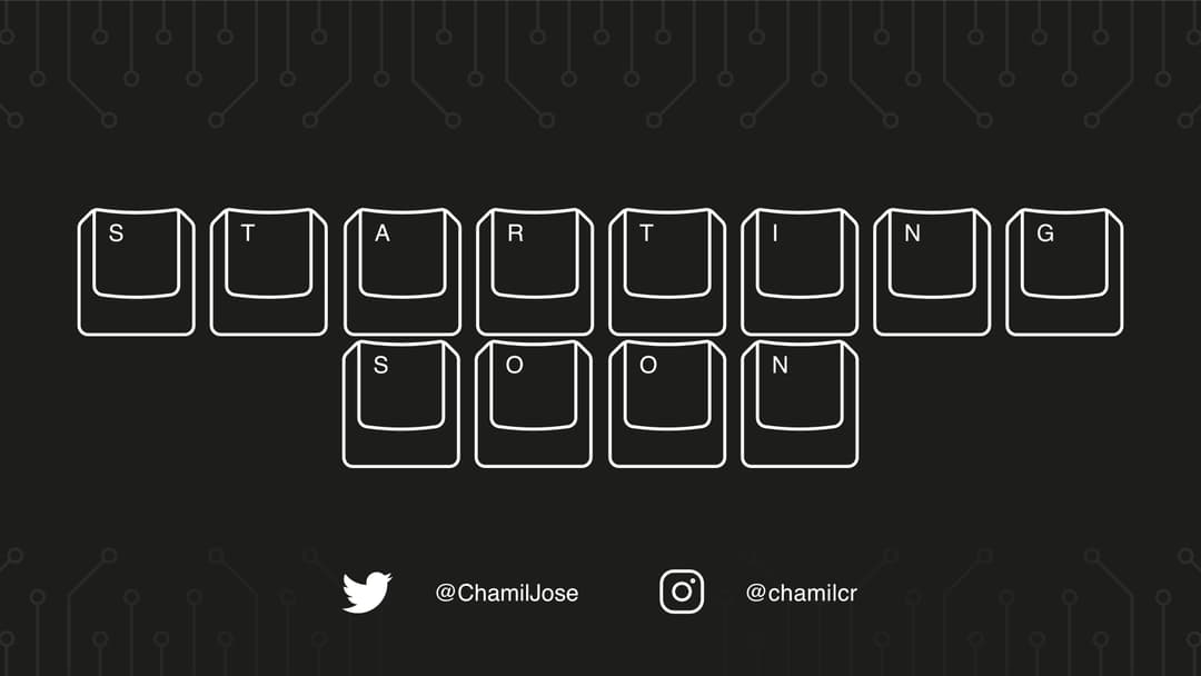 Twitch background with Standing By keys.